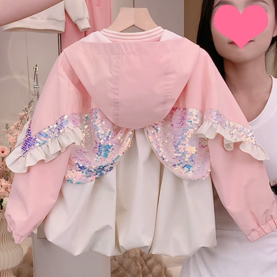 2025新款韩版童装女童外套夹克春秋装洋气风衣中大儿童小女孩百搭