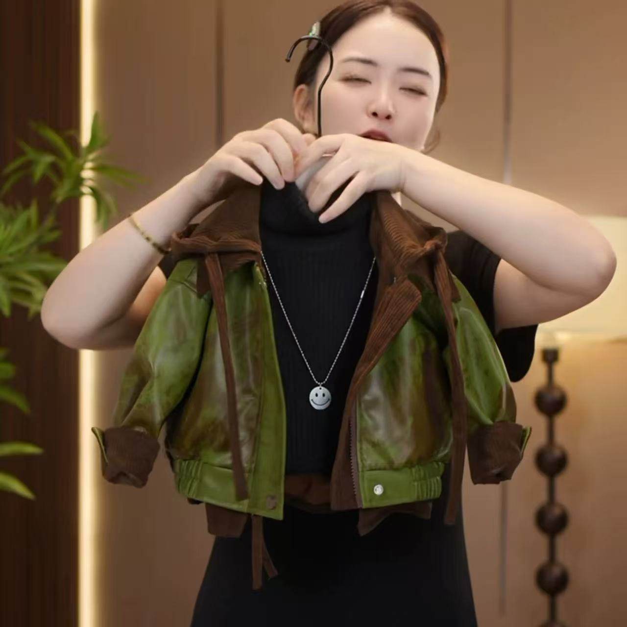 皮衣外套2025新款男女宝宝百搭洋气儿童春秋款痞帅气童装宝宝秋装