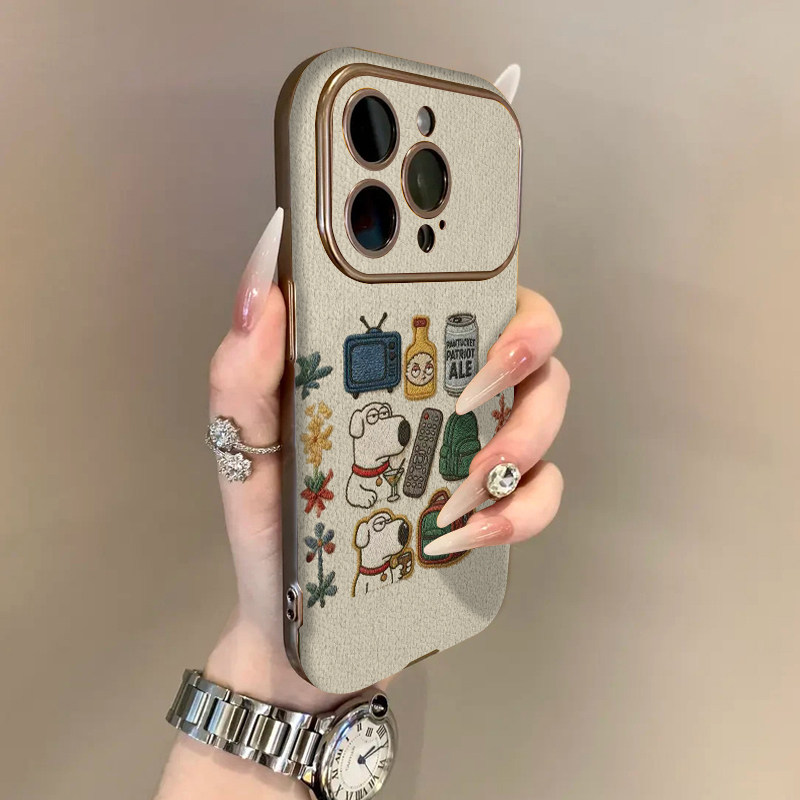 适用苹果17promax手机壳银灰电镀小羊皮白iPhone16plus15pro新款14防摔13男12女款11高级可爱卡通风毛绒小狗,3C数码配件,手机保护套/壳,淘宝优惠券,粉丝福利购,淘宝优惠卷