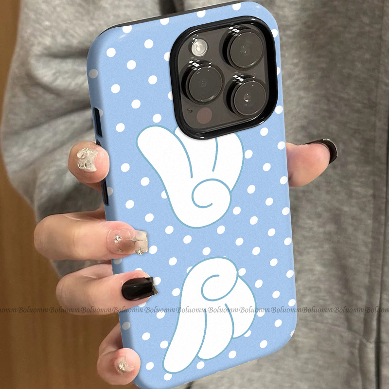 菲林适用于苹果17promax手机壳波点翅膀iphone12/13套硅胶14max全包防摔xs日韩复古15plus网红新款女air潮牌6