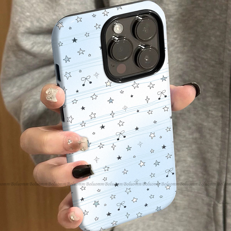 菲林适用于苹果17promax手机壳星星线条iphone12/13套硅胶14max全包防摔xs简约日韩15plus网红新款女air潮牌6