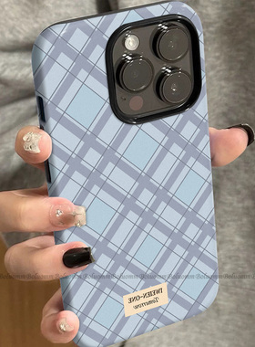 菲林适用于苹果17promax手机壳蓝色条纹iphone12/13套硅胶14max全包防摔xs时尚简约15plus网红新款女air潮牌6