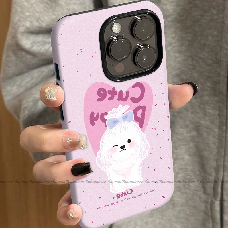 菲林适用于苹果17promax手机壳粉墨小狗iphone12/13套硅胶14max全包防摔xs卡通日韩15plus网红新款女air潮牌6