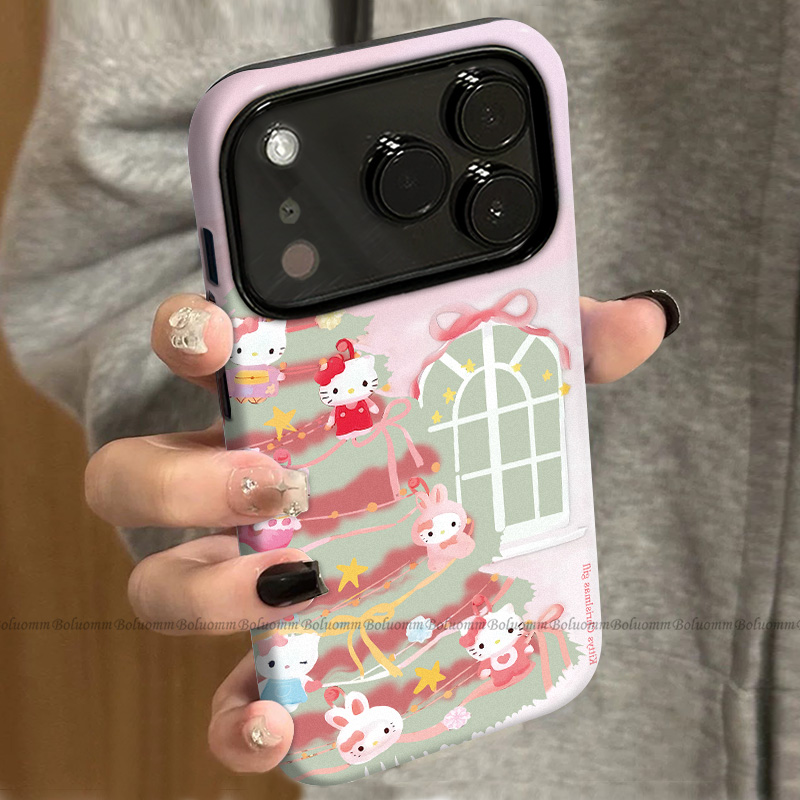 菲林适用于苹果17promax手机壳凯蒂圣诞树iphone12/13套硅胶14max全包防摔xs卡通风15plus网红新款女air潮牌6