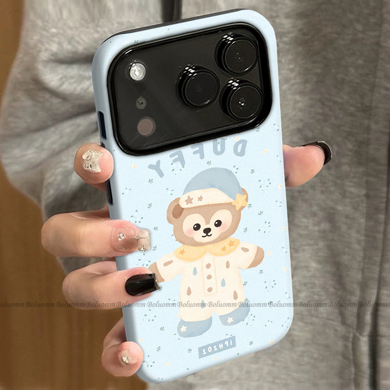 菲林适用于苹果17promax手机壳达菲熊iphone12/13套硅胶14max全包防摔xs卡通日韩15plus网红新款女air潮牌6