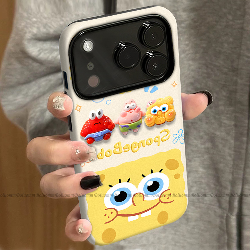 菲林适用于苹果17promax手机壳海绵宝宝iphone12/13套硅胶14max全包防摔xs卡通日韩15plus网红新款女air潮牌6