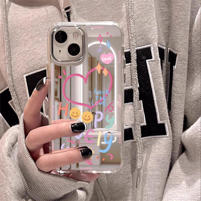 镜面新款简约高级感带镜子手机壳