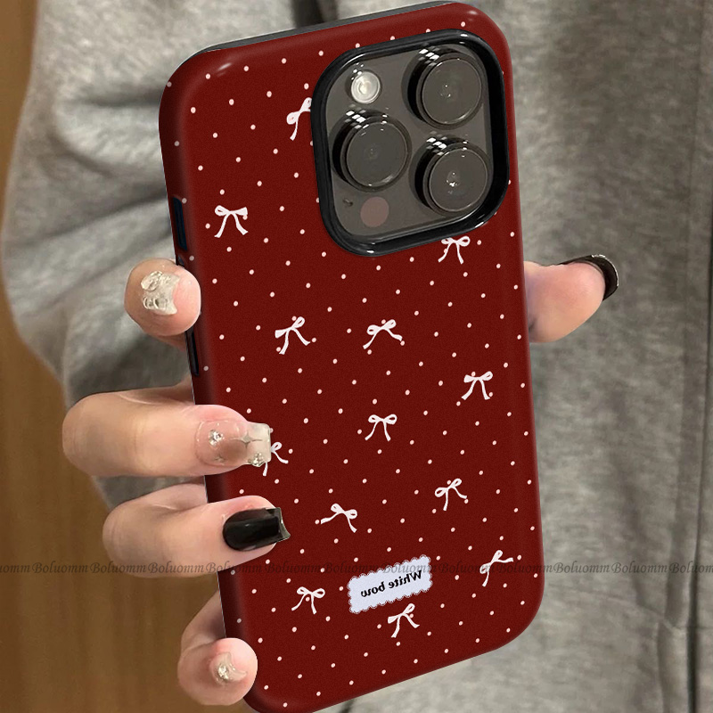 菲林适用于苹果17promax手机壳圣诞波点iphone12/13套硅胶14max全包防摔xs卡通日韩15plus网红新款女air潮牌6