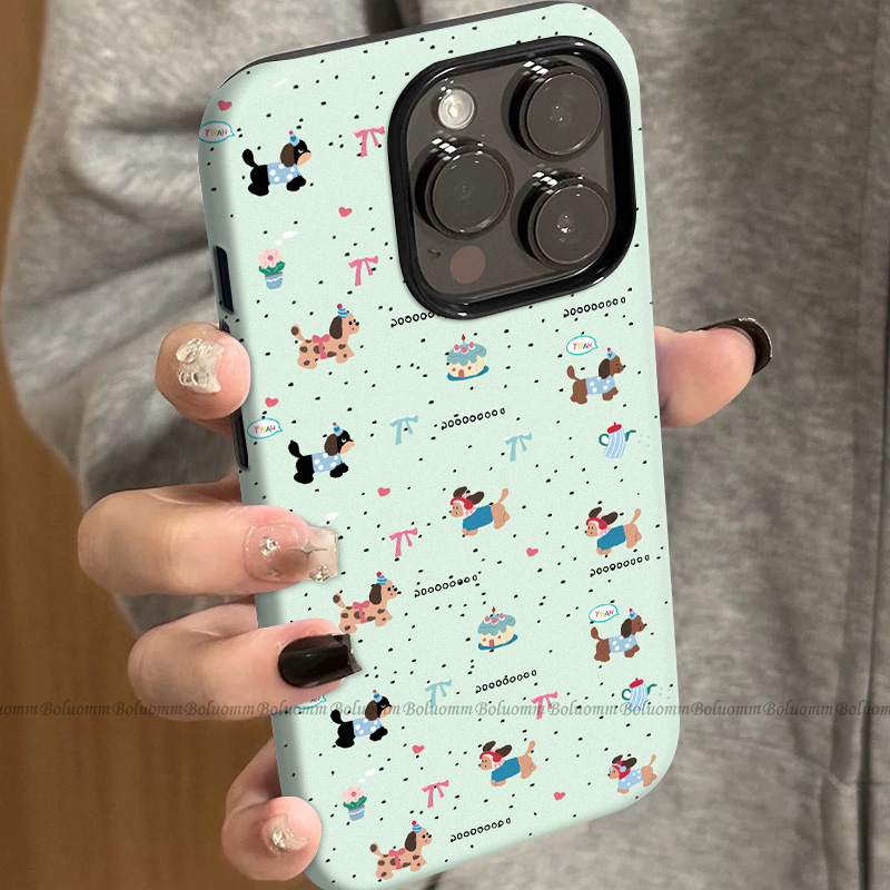 菲林适用于苹果17promax手机壳蛋糕狗狗iphone12/13套硅胶14max全包防摔xs卡通日韩15plus网红新款女air潮牌6