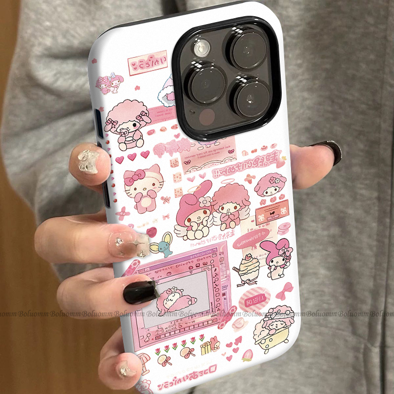 菲林适用于苹果17promax手机壳小羊凯蒂iphone12/13套硅胶14max全包防摔xs卡通日韩15plus网红新款女air潮牌6