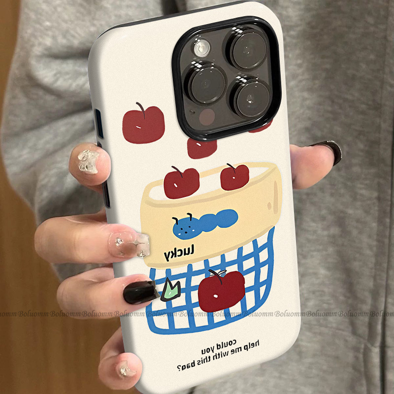 菲林适用于苹果17promax手机壳蓝袋番茄iphone12/13套硅胶14max全包防摔xs简约日韩15plus网红新款女air潮牌6