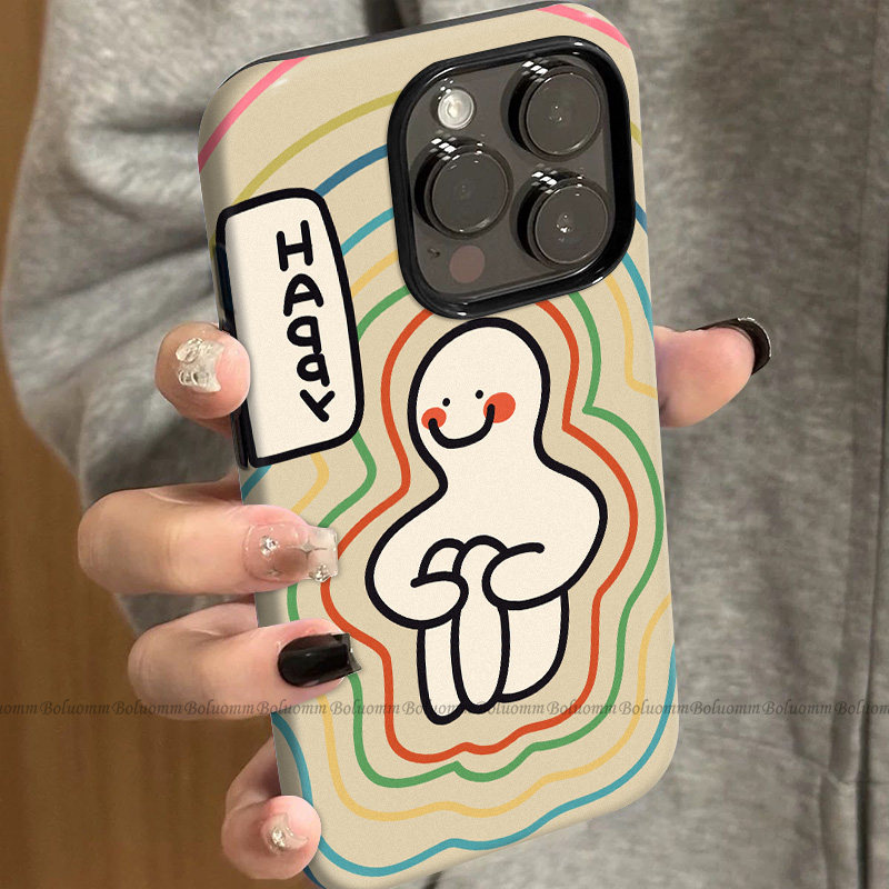 菲林适用于苹果17promax手机壳自洽小人iphone12/13套硅胶14max全包防摔xs简约日韩15plus网红新款女air潮牌6