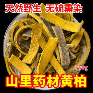 野生无硫黄柏中药材正品 500g川黄柏泡茶去皮黄柏丝新货苍术黄柏皮