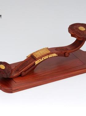 红木如意工艺品 算盘摆件 创意开业礼品实木招财摆件木制如意木雕
