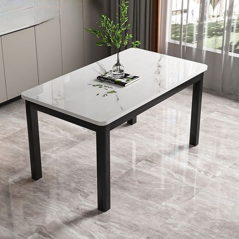 德国品质钢化玻璃餐桌椅一体现代家用条形餐桌简约方形桌餐厅厨房