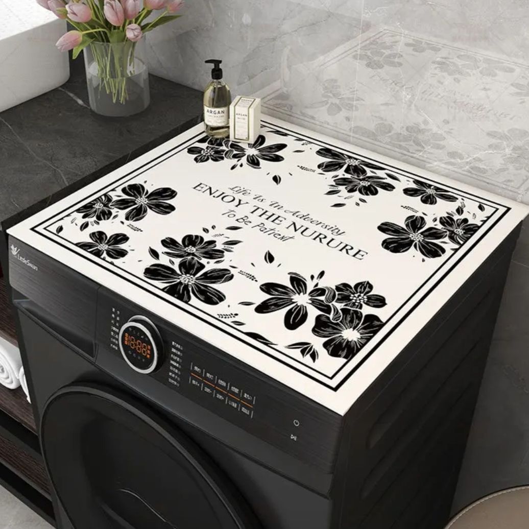 德国品质轻奢日式硅藻泥防水耐磨家用卫浴盖垫全自动洗衣机盖布波