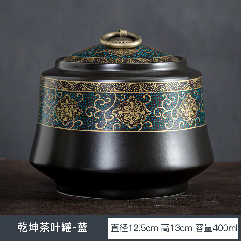 瓷牌茗茶具茶叶罐陶瓷密封罐存储罐铁观音储茶罐家用防潮存茶普洱