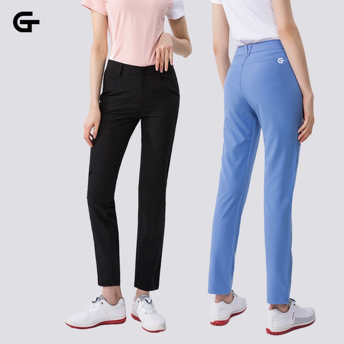 高尔夫女裤夏薄款中腰弹力速干修身运动球裤GOLF春秋长裤女装裤子