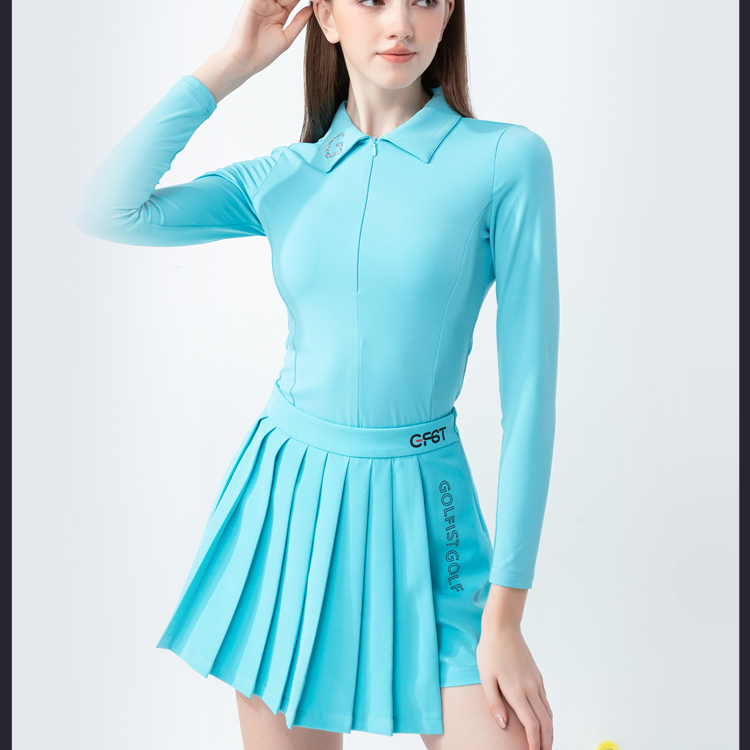 女装高尔夫高弹长袖韩版修身