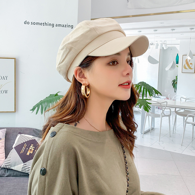 大头围贝雷帽女春夏薄款鸭舌帽