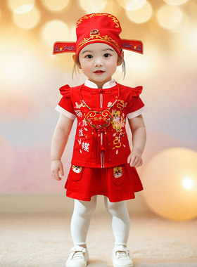 夏季女宝宝中国风周岁唐装