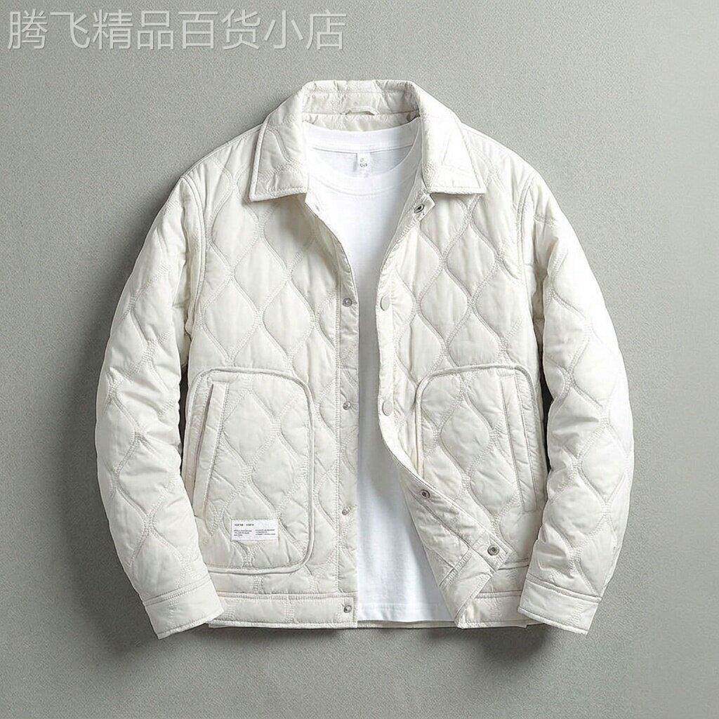 潮牌高端翻领薄棉夹克男士冬季2026新款潮流休闲宽松痞帅棉服外套
