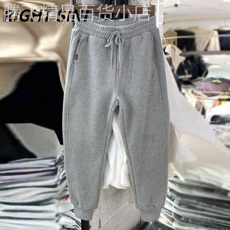 大码高腰束脚休闲运动裤女春胖妹妹mm梨形身材裤子女显瘦哈伦卫裤