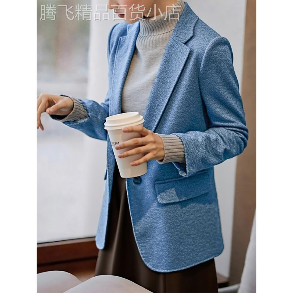 高级感西装外套宽松英伦风秋冬新款女装显瘦通勤上衣加厚西服开衫