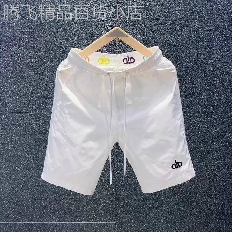 潮牌轻奢百搭刺绣纯色短裤男士休闲时尚潮流直筒五分裤宽松沙滩裤