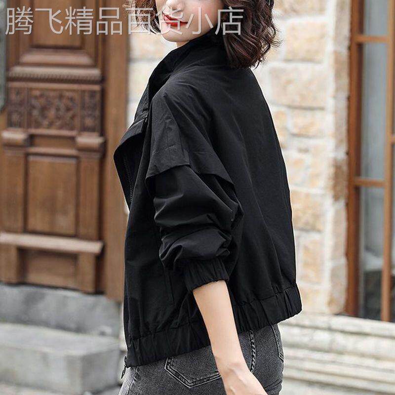 时尚简约短外套女2026秋季新款韩版百搭宽松小个子棒球服夹克上衣