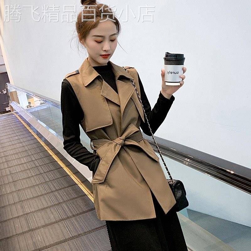 风衣马甲女外穿2025春秋欧货爆款小个子收腰坎肩背心马夹西装外套