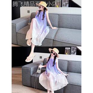 法国Uamtor女童连衣裙夏2025新款波西米亚吊带裙儿童夏公主裙