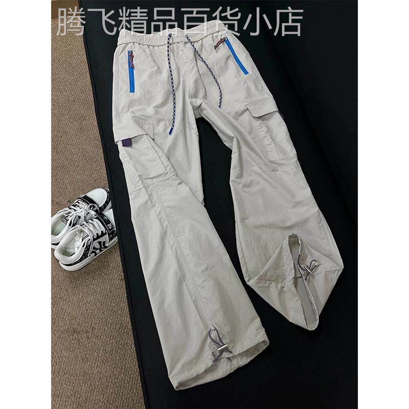 日系时尚软壳冲锋裤子男士薄款运动速干冲锋裤机能工装休闲直筒裤