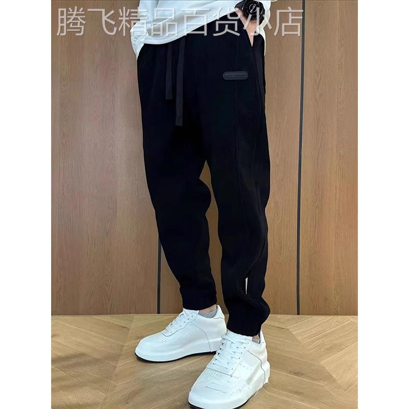 潮牌运动休闲裤男春秋季潮流宽松束脚裤男士港风百搭新款长裤子