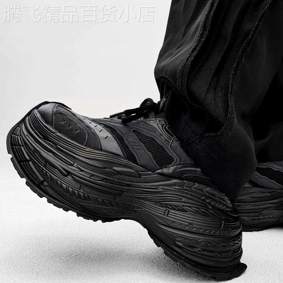 2025秋季新款机能老爹鞋男女小众高级感厚底休闲运动鞋坦克轮胎鞋