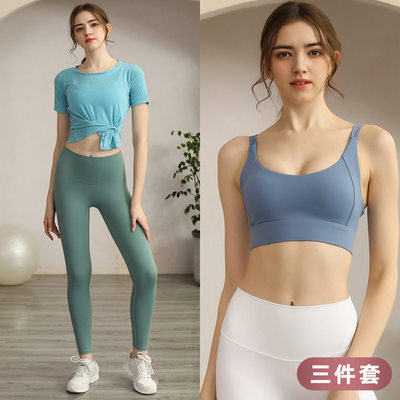 lululemeng-yoga瑜伽服套装女夏季专业高端瑜加短袖2023新款夏装