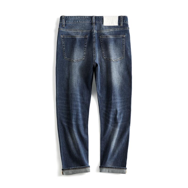 春夏牛仔裤男士九分薄款桑蚕丝料