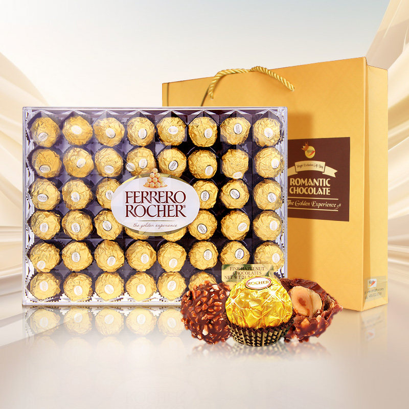 进口费列罗巧克力金莎榛子巧克力礼盒装48粒送女友情人节生日喜糖