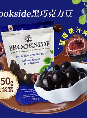 进口Brookside贝客诗蓝莓黑巧克力豆果汁夹心糖果豆香甜零食送礼