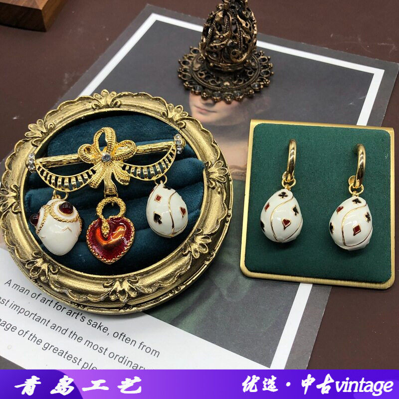 西洋中古立体挂件小众简约结爱心