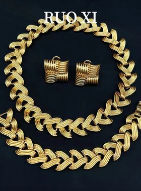 vintage复古书册款素金罕见辫子