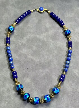 2023vintage人鱼姬渐变蓝色青金