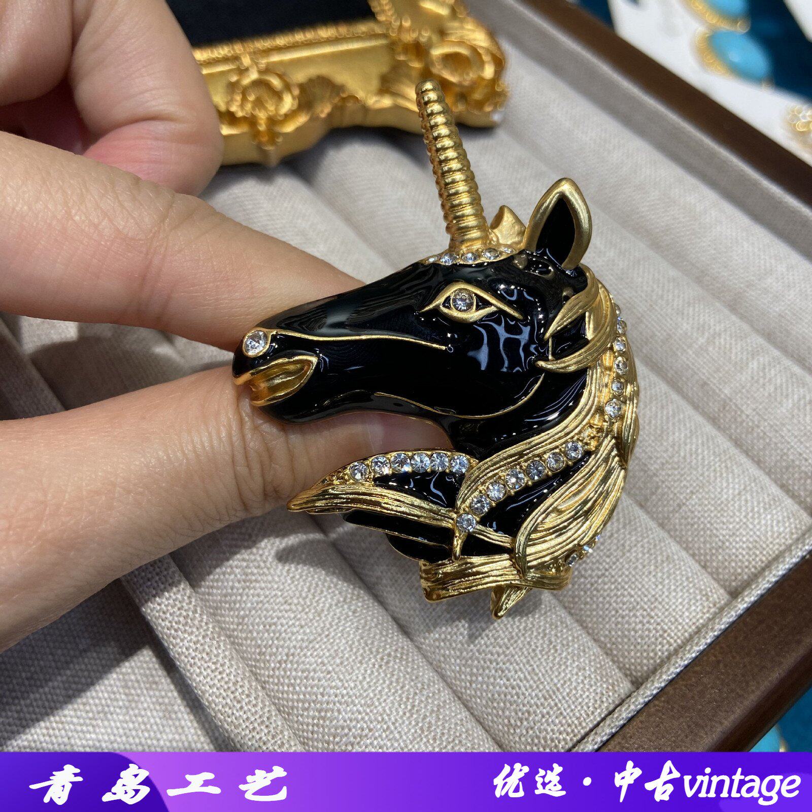 潮流欧美中古风黑色中世纪风格马