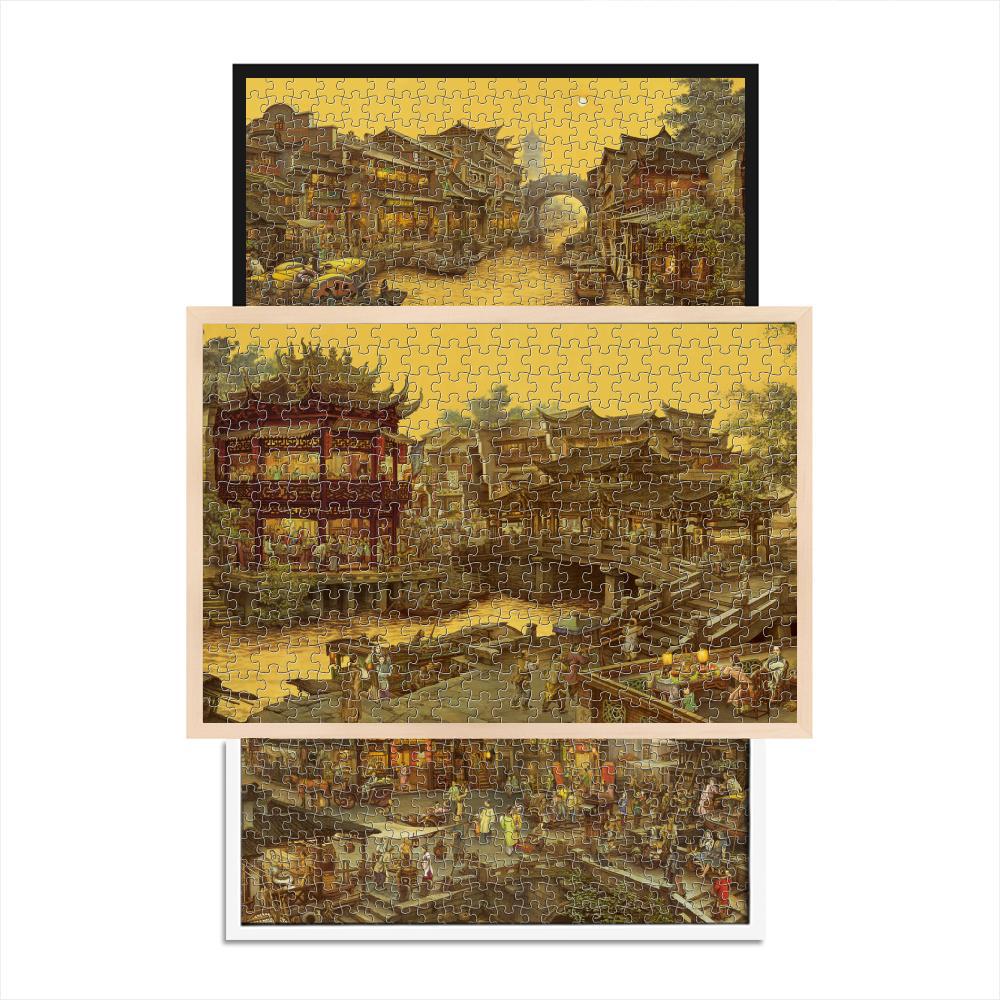南乡旧梦图名画慢拼图木质成人儿童玩具国潮新年1000片500片