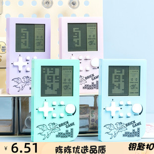 掌上大屏幕电子游戏机俄罗斯方块游戏掌机经典黑白屏解压玩具