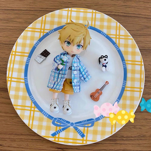 【12分8分】格纹衬衫外套/粘土人娃衣ob11妖精阿巳Bjd