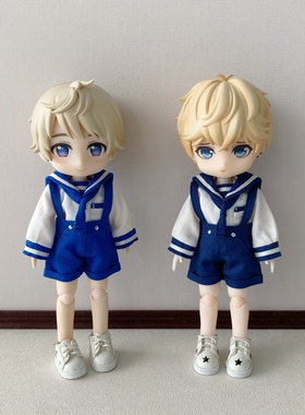 【12分8分】海军风衬衫水手服上衣/粘土人ob11娃衣p9p10阿巳bjd