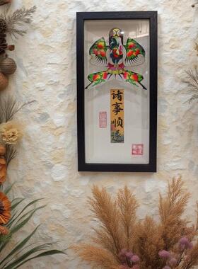 手写定制非遗风筝摆件潍坊手绘丝绢纸鸢礼品新款沙燕精美外事礼盒