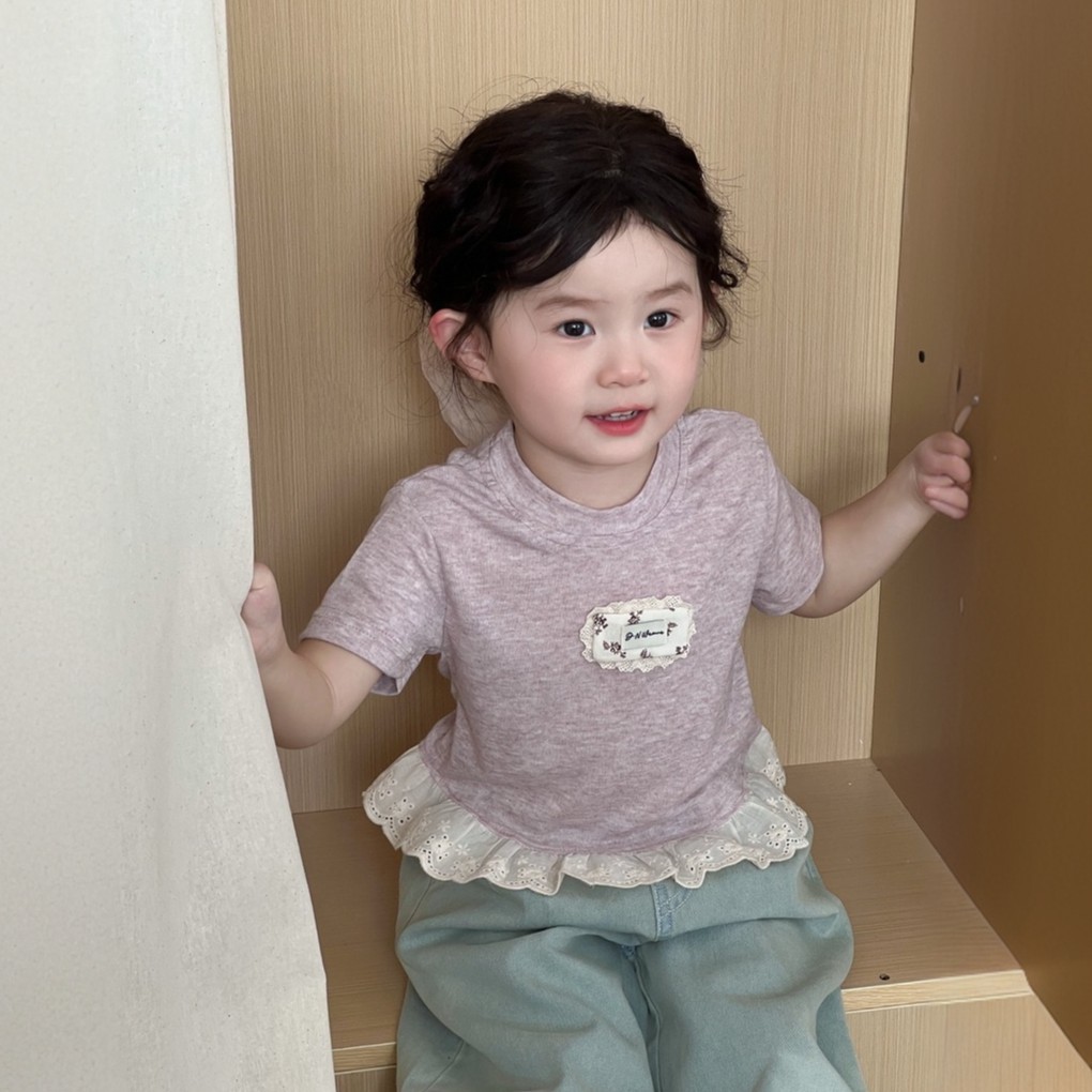 女童短袖T恤2025夏季新款