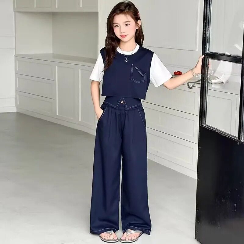 品牌专柜女童夏季短袖套装